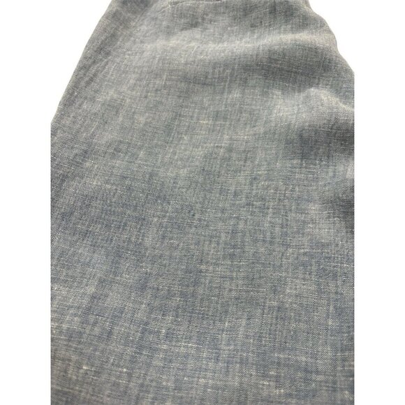 Athleta Cabo Linen Jogger Pants Womens Size 4 Chambray Blue Zip Pockets - Picture 6 of 6